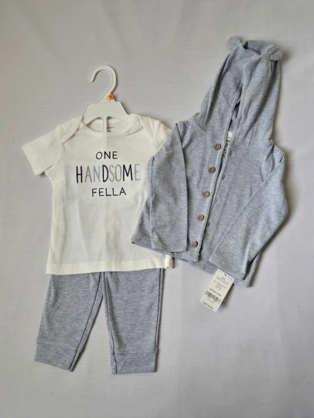 Carter’s Baby Boy One Handsome Fella 3 Piece Outfit Set 12M NWT